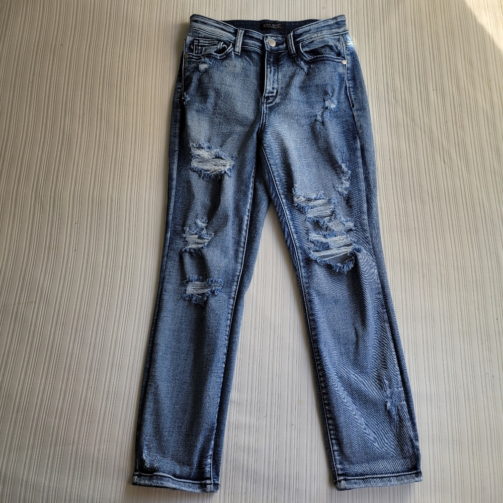Judy blue Distressed Blue Denim Jeans